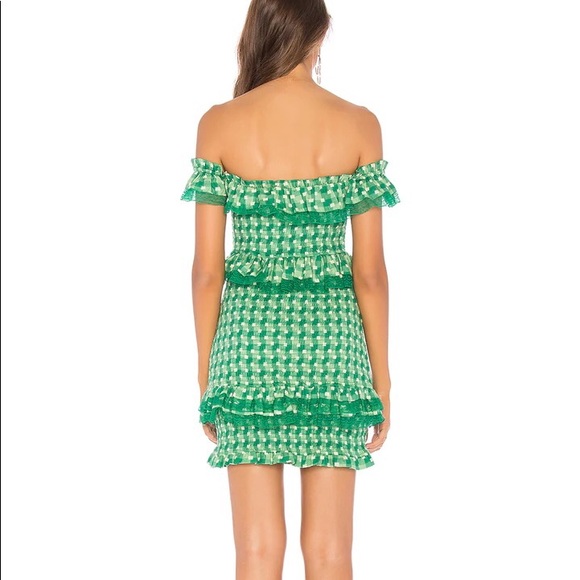 REVOLVE Tularosa Teri Dress in Kelly Green Mini Dress Off Shoulder Sexy Small - Picture 3 of 5